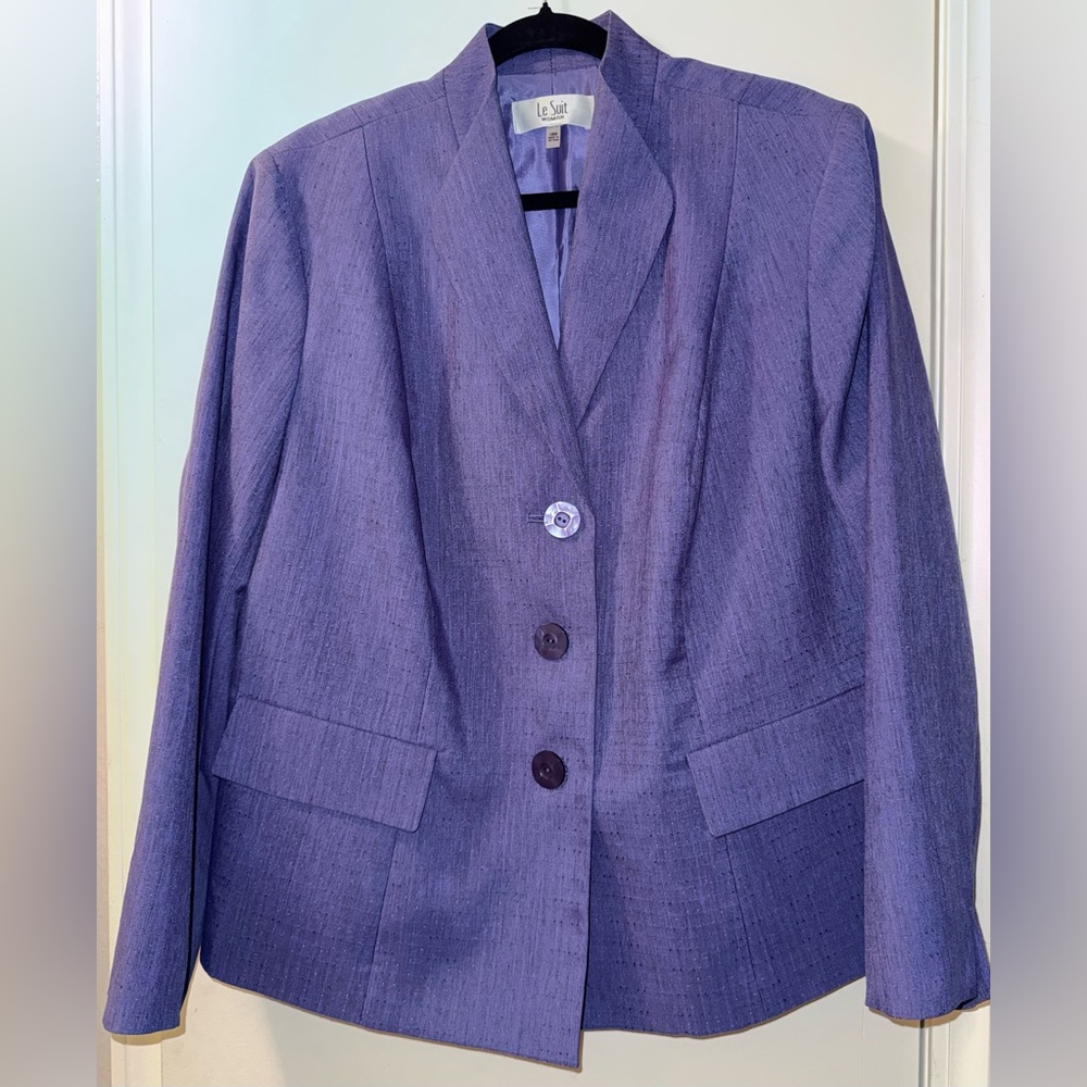 Le Suit Women's Elegant Purple Blazer 18W